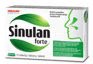 Maisto papildas kvėpavimui ir imunitetui Sinulan Forte, 15 tab. kaina ir informacija | Vitaminai, maisto papildai, preparatai imunitetui | pigu.lt