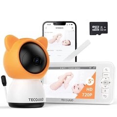 TECGUUD 5 colių 2,4 GH WiFi kūdikio monitorius su kamera. kaina ir informacija | Stebėjimo kameros | pigu.lt