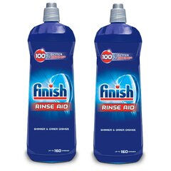 Finish skalavimo skystis indaplovėms Shine&Dry, 2 x 800 ml kaina ir informacija | Indų plovimo priemonės | pigu.lt