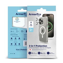 Чехол для телефона ArmorPro Transparent 2in1 MagSafe для iPhone 15 Pro Max цена и информация | Чехлы для телефонов | pigu.lt