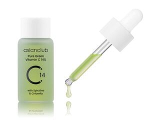 Asian Club - Pure Green Vitamin C 14%, 15ml - Šviesinantis veido serumas su vitaminu C kaina ir informacija | Veido aliejai, serumai | pigu.lt