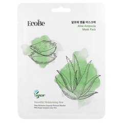 "EcoBe Aloe Ampoule" kaukės pakuotė 25 ml - raminanti ir drėkinanti lakštinė kaukė su alaviju kaina ir informacija | Veido kaukės, paakių kaukės | pigu.lt