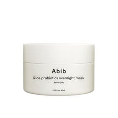 ABIB Rice Probiotics Overnight Mask Barrier Jelly 80 ml - Naktinė kaukė su ryžių probiotikais barjerinės želė pavidalu kaina ir informacija | Veido kaukės, paakių kaukės | pigu.lt