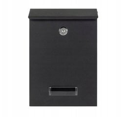 Почтовый ящик PostMaster Black, 18x26 см цена и информация | Почтовые ящики, номера для дома | pigu.lt