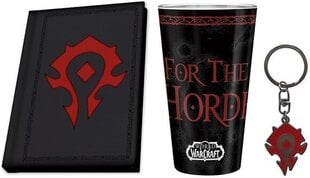 WORLD OF WARCRAFT - Box XXL glass + Keychain + Notebook "Horde" kaina ir informacija | Žaidėjų atributika | pigu.lt