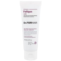 Dr.FORHAIR Folligen Silk Shampoo 70 ml - Šampūnas su šilku kaina ir informacija | Priemonės plaukų stiprinimui | pigu.lt