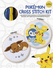 PokéMon Cross Stitch Kit: Includes Patterns and Materials to Stitch Pikachu & Piplup, & Evee, and Charts for 16 Other PokéMon Projects kaina ir informacija | Knygos apie sveiką gyvenseną ir mitybą | pigu.lt