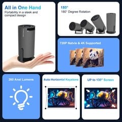 Projector Magcubic Black Edition цена и информация | Проекторы | pigu.lt