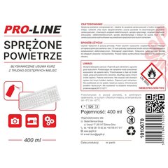 Compressed air for cleaning the electronics of sewing machines PRO-LINE spray 400ml цена и информация | Очистители | pigu.lt