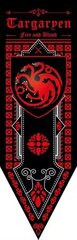 Reklaminė juosta, Targaryen karalystės vėliava, „Sostų žaidimas“, 32 x 100 cm. kaina ir informacija | Reprodukcijos, paveikslai | pigu.lt