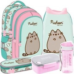 Pusheen St. Majewski keliu skyriu mokyklinė kuprinė. St. Majewski mėlyni atspalviai, rožiniai atspalviai, ivairiaspalviai 22 m. + 4 kiti produktai kaina ir informacija | Kuprinės mokyklai, sportiniai maišeliai | pigu.lt