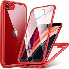 Чехол DOSNTO для iPhone SE 2022/SE 2020/8/7, полная защита 360° красный цена и информация | Чехлы для телефонов | pigu.lt