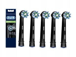 5x ORAL-B Cross Action antgalis EB50BK BLACK kaina ir informacija | Elektrinių dantų šepetėlių antgaliai | pigu.lt