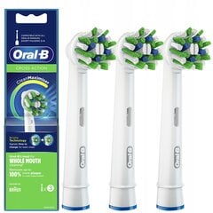 3x ORAL-B EB50 AB CROSS ACTION TIP цена и информация | Насадки для электрических зубных щеток | pigu.lt