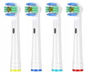 4 "Oral-b 3d" pakaitiniai elektrinio dantų šepetėlio antgaliai цена и информация | Насадки для электрических зубных щеток | pigu.lt