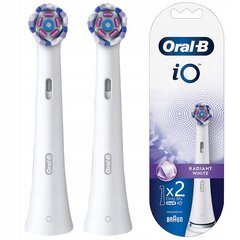 "Oral-B iO Radiant White" antgaliai x2 kaina ir informacija | Elektrinių dantų šepetėlių antgaliai | pigu.lt