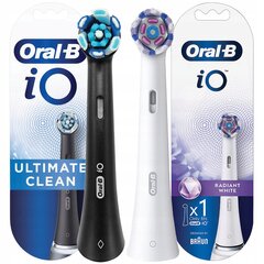 "Oral-B" iO ULTIMATE CLEAN antgalis juodas + iO Radiant White цена и информация | Насадки для электрических зубных щеток | pigu.lt