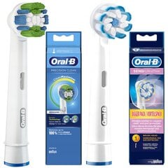 "Oral-B Precision Clean EB20RB Clean Maximizer+Sensi Ultrathin EB60 antgalis цена и информация | Насадки для электрических зубных щеток | pigu.lt