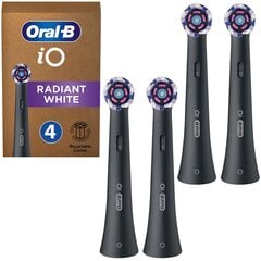 4x "Oral-B iO" antgalis Radiant Black цена и информация | Насадки для электрических зубных щеток | pigu.lt