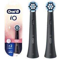 2x "Oral-B iO GENTLE CARE/SANFTE BLACK" antgalis цена и информация | Насадки для электрических зубных щеток | pigu.lt