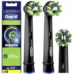 2x "ORAL-B Cross Action" antgalis EB50BK BLACK цена и информация | Насадки для электрических зубных щеток | pigu.lt