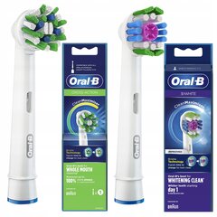 "Oral-B CrossAction EB50AB+ 3D White EB18" antgalis цена и информация | Насадки для электрических зубных щеток | pigu.lt