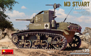 Klijuojamas Modelis MiniArt 35412 M3 Stuart Early Prod. 1/35 kaina ir informacija | Klijuojami modeliai | pigu.lt