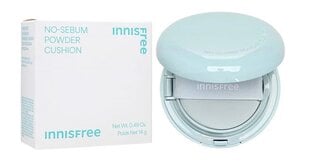 Innisfree No-Sebum Powder Cushion 21N Vanilla 14g - Матирующая тональная основа для пудры цена и информация | Пудры, базы под макияж | pigu.lt