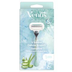 Skustuvas Venus Delux Smooth Sensitive V Edition Modular Aloe, 1 galvutė x 2 vnt. kaina ir informacija | Skutimosi priemonės ir kosmetika | pigu.lt