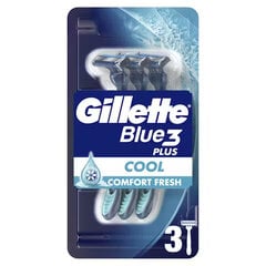 Vienkartiniai skustuvai Gillette Blue 3 Cool, 3 vnt. x 6 vnt. kaina ir informacija | Skutimosi priemonės ir kosmetika | pigu.lt