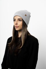 WILK Kepurė Vilnonė, Kopyto, 100% Merino Vilna RWS, Unisex, Šilta, Dviguba,Šviesiai pilkas цена и информация | Женские шапки | pigu.lt