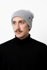 WILK Kepurė Vilnonė, Kopyto, 100% Merino Vilna RWS, Unisex, Šilta, Dviguba,Šviesiai pilkas цена и информация | Женские шапки | pigu.lt