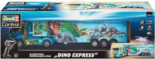 Radijo bangomis valdomas automobilis Revell 24534 Show Truck Mercedes-Benz Actros ‘’Dino Express’’ kaina ir informacija | Žaislai berniukams | pigu.lt