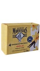 Muilas vanilinis Le Petit Marseiliais, 4X100gr цена и информация | Мыло | pigu.lt