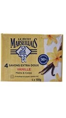 Muilas vanilinis Le Petit Marseiliais, 4X100gr цена и информация | Мыло | pigu.lt