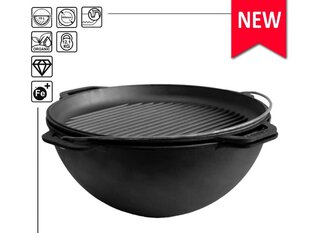 10 l Ketaus kazanas Asian Lid-Pan Grill kaina ir informacija | Puodai, greitpuodžiai | pigu.lt