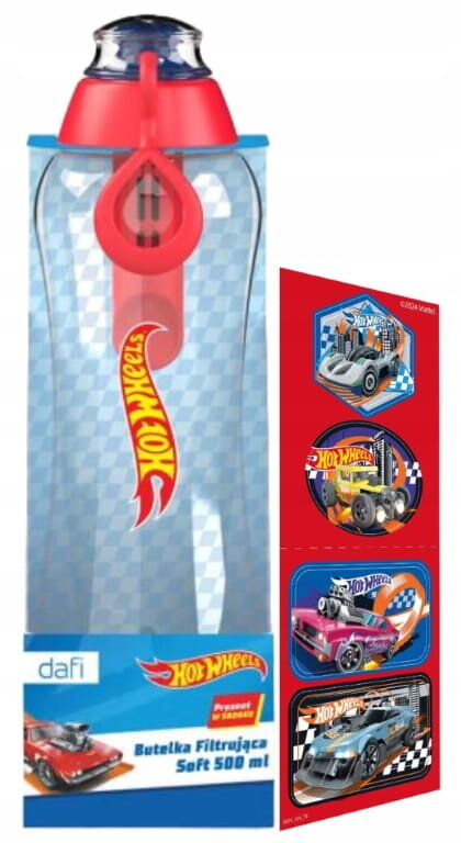 "Dafi" 0,5 l SOFT Hot Wheels filtravimo butelis + nemokami lipdukai 1 papildymas kaina ir informacija | Taurės, puodeliai, ąsočiai | pigu.lt