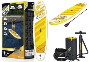 Надувная доска Sup Hydro-Force 320x76x12 см, желтая, Bestway 65348 цена и информация | Лодки и байдарки | pigu.lt