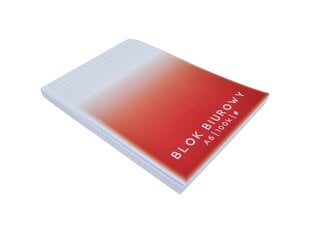 БЛОКНОТ OFFICE BLOCK NOTEPAD TEAR-OUT NOTEBOOK A6, CHECKED КРАСНЫЙ цена и информация | Тетради и бумажные товары | pigu.lt