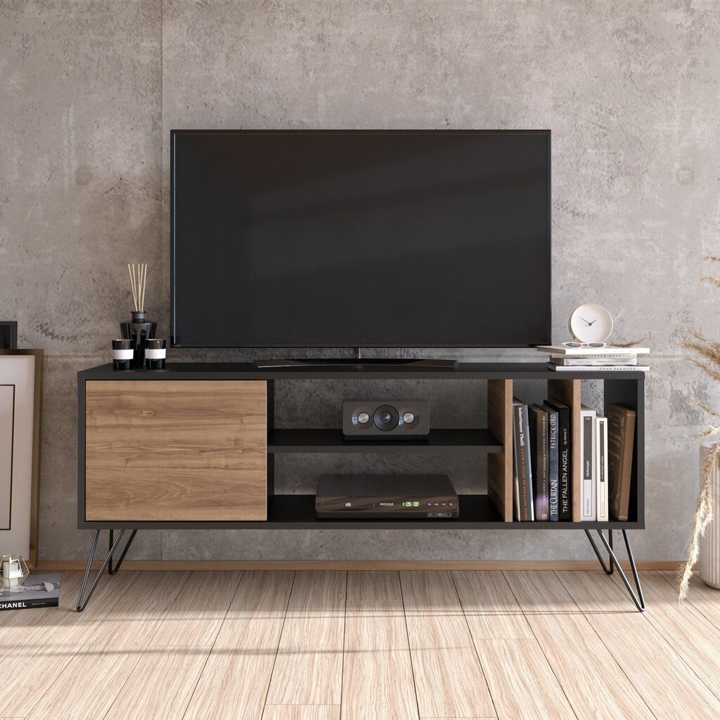 Prekė su pažeista pakuote. TV staliukas Kalune Design Mistico 140 cm, rudas/juodas цена и информация | Baldai su pažeista pakuote | pigu.lt