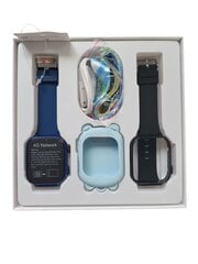 Vaikiškas išmanusis laikrodis Happyjoe QSmart Blue, 4G, video call + dvi apyrankės kaina ir informacija | Išmanieji laikrodžiai (smartwatch) | pigu.lt