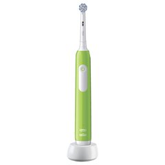 "Oral-b Pro Junior 6+ Green" dantų šepetėlis + 4x EB-10A Color pakaitinis antgalis kaina ir informacija | Elektriniai dantų šepetėliai | pigu.lt