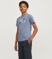 Jack & Jones vaikiški marškinėliai 12263089*02, mėlyna/flint 5715610365061 kaina ir informacija | Marškinėliai moterims | pigu.lt