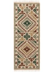 Rankomis austi Kilim Zohra Green 80x200 cm kaina ir informacija | Kilimai | pigu.lt