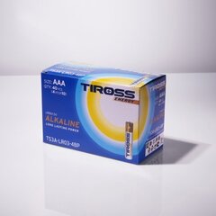 TIROSS ENERGY Alkaline elementai LR03, AAA, 40 vnt (4vnt x 10bl) kaina ir informacija | Elementai | pigu.lt