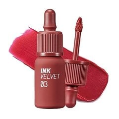 "Peripera New Ink The Velvet" 4 g Nr. 03 Red Only - aksominis lūpų atspalvis kaina ir informacija | Lūpų dažai, blizgiai, balzamai, vazelinai | pigu.lt