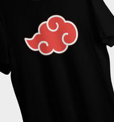 Мужская футболка Naruto Akatsuki Cloud Symbol T-Shirt: The Essence of Ninja Manga Anime M цена и информация | Мужские футболки | pigu.lt