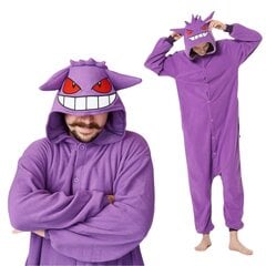 Пижама кигуруми Onesie Pokemon Gengar Disguise S: 145 - 155 см цена и информация | Женские пижамы, ночнушки | pigu.lt