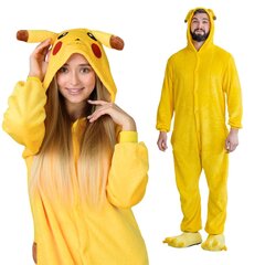 Onesie Кигуруми Пижамы Покемон Пикачу Маскировка Костюм S: 145-155 см цена и информация | Женские пижамы, ночнушки | pigu.lt