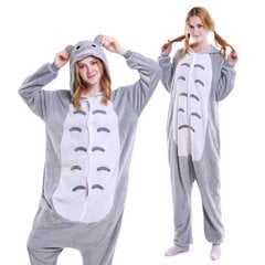 Kigurumi pižama moterims ir vyrams Onesie Totoro, pilka kaina ir informacija | Naktiniai, pižamos moterims | pigu.lt